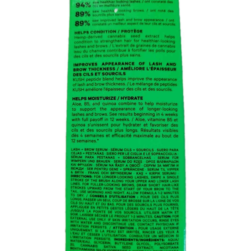 2 MILK MAKEUP Kush Lash + Brow Serum .12 Fl Oz Ea Sealed For Eyebrows Eyelashes - Picture 4 of 7